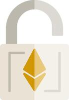 ethereum ontgrendelen vector icoon