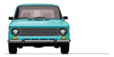 blauw klassiek auto vector illustratie voor achtergrond ontwerp.