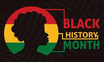 zwart geschiedenis maand poster afro Amerikaans Mens karakter vector illustratie