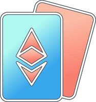 ethereum kaarten vector icoon