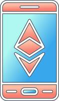 ethereum smartphone vector icoon