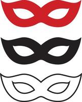 masker icoon. dief masker met oog spleet symbool. superheld, maskerade, verborgen schurk, anoniem tekens, vector illustratie