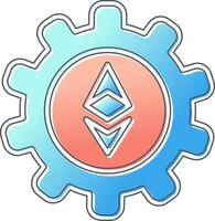 ethereum instelling vector icoon