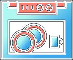 schotel wasmachine vector icoon