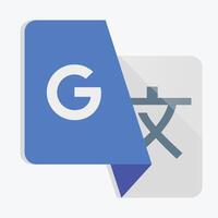 google vertalen icoon, vertalen icoon, symbool. vector illustratie
