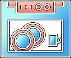 schotel wasmachine vector icoon
