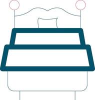 dubbele bed creatief icoon ontwerp vector