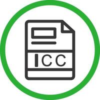 icc creatief icoon ontwerp vector