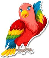 mooie vogel dieren cartoon sticker vector