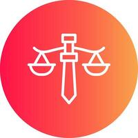 gerechtigheid creatief icoon ontwerp vector