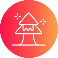 sneeuw gedekt boom creatief icoon ontwerp vector