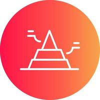 eenvoudig piramide creatief icoon ontwerp vector