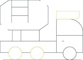 menger vrachtauto creatief icoon ontwerp vector