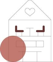 poppen huis creatief icoon ontwerp vector
