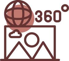 360 beeld creatief icoon ontwerp vector