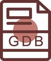 gdb creatief icoon ontwerp vector