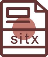 sitx creatief icoon ontwerp vector