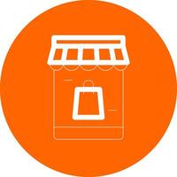 online boodschappen doen creatief icoon ontwerp vector