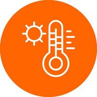 heet temperatuur creatief icoon ontwerp vector