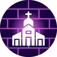 kerk creatief icoon ontwerp vector