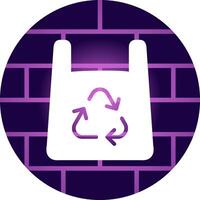 gerecycled plastic zak creatief icoon ontwerp vector