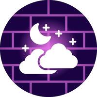 nacht weer creatief icoon ontwerp vector