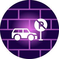 Nee parkeren creatief icoon ontwerp vector