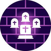 begraafplaats creatief icoon ontwerp vector