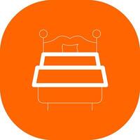 dubbele bed creatief icoon ontwerp vector