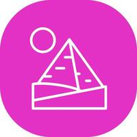 piramide landschap creatief icoon ontwerp vector