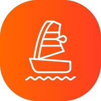 windsurfen creatief icoon ontwerp vector