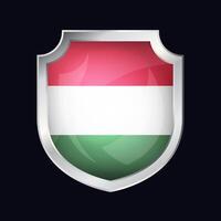Hongarije zilver schild vlag icoon vector