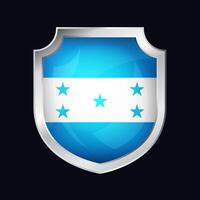 Honduras zilver schild vlag icoon vector