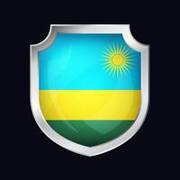 rwanda zilver schild vlag icoon vector