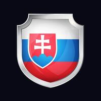 Slowakije zilver schild vlag icoon vector