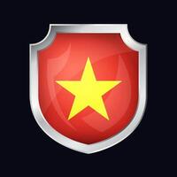 Vietnam zilver schild vlag icoon vector
