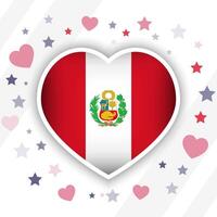 creatief Peru vlag hart icoon vector