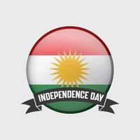 Irak Koerdistan ronde onafhankelijkheid dag insigne vector