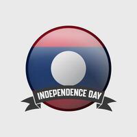 Laos ronde onafhankelijkheid dag insigne vector