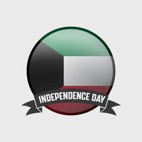 Koeweit ronde onafhankelijkheid dag insigne vector