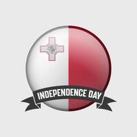 Malta ronde onafhankelijkheid dag insigne vector