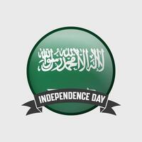 saudi Arabië ronde onafhankelijkheid dag insigne vector