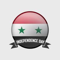 Syrië ronde onafhankelijkheid dag insigne vector
