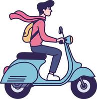 scooter rijden illustratie vector