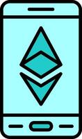 ethereum smartphone vector icoon