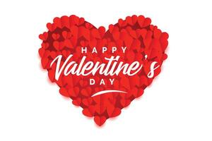 creatief valentijnsdag dag rood hart elegant achtergrond vector