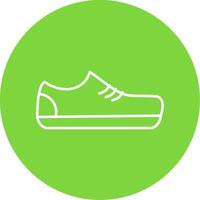 Sportschool schoenen lijn cirkel kleur icoon vector