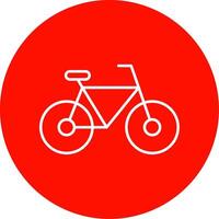 fiets lijn cirkel kleur icoon vector