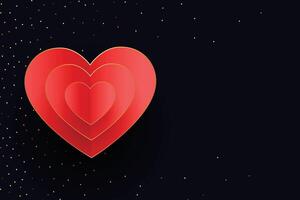 gelukkig valentijnsdag dag harten achtergrond met gouden schitteren vector