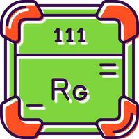 roentgenium gevulde icoon vector